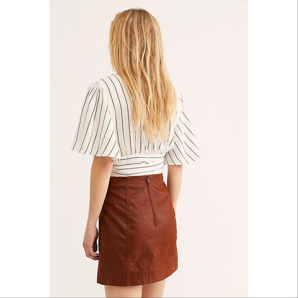 Free People Modern Femme Vegan Suede Mini Skirt - Picture 2 of 6